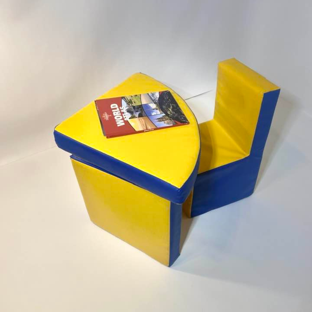 4-Piece Soft Foam Round Activity Table & Seating Set