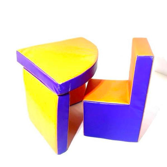 Soft Play Corner Desk & Chair – Individual Wedge Set